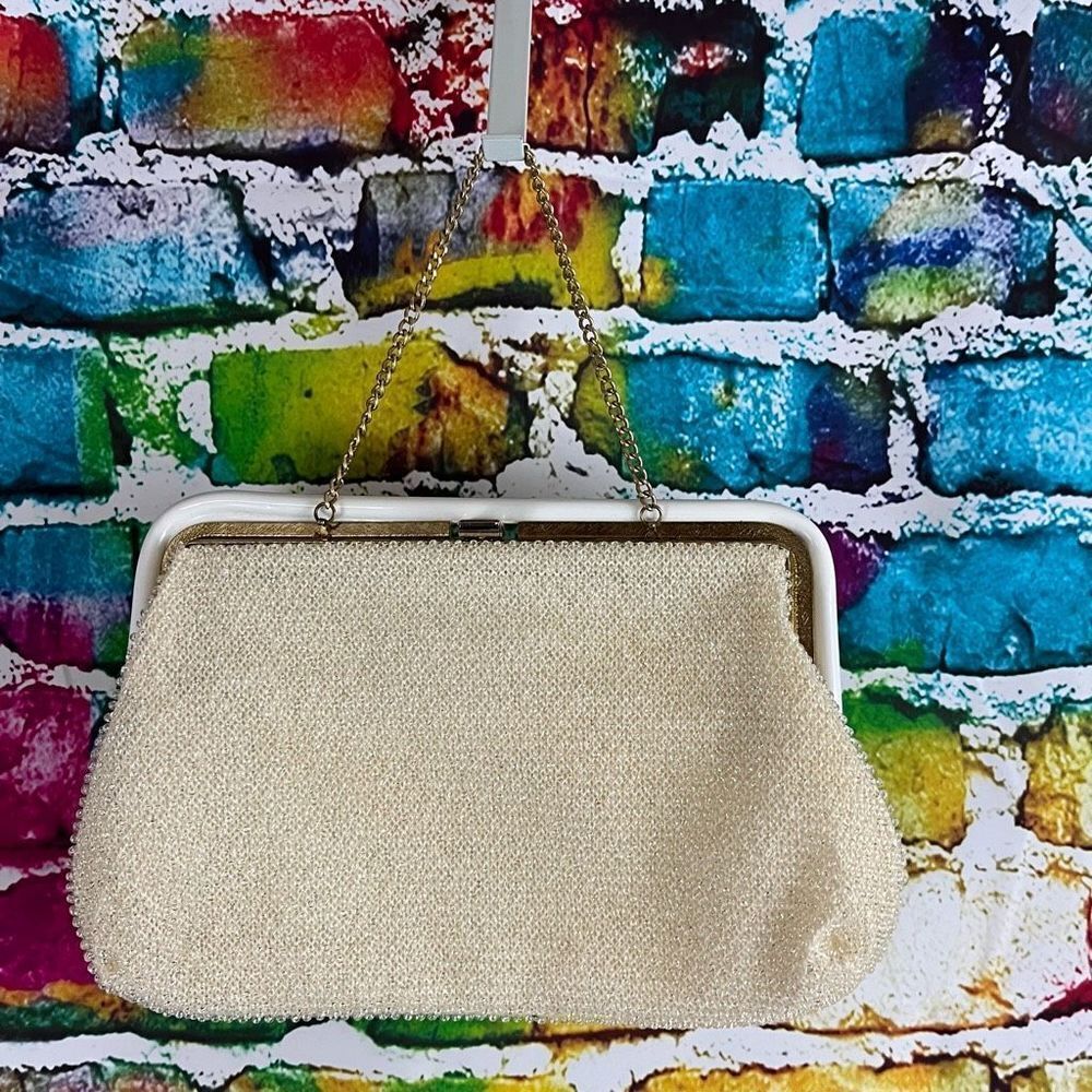 Vintage Gold Beaded Chain-Hand Bag